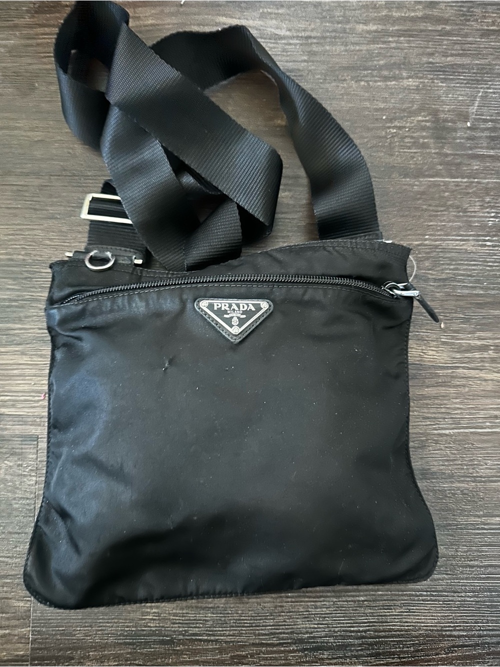 Prada Black Nylon Crossbody Messenger Bag